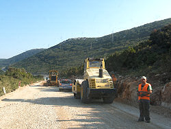 Bauarbeiten auf der Insel Losinj