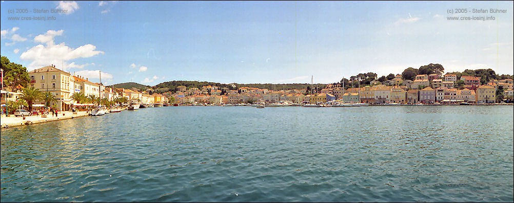 Blick in den Hafen von Mali Losinj, fotographiert von einem Standpunkt in der Nhe der Fhranlegestelle