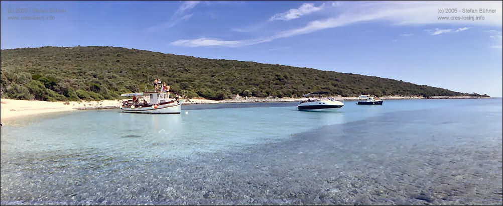 Panoramafotos von der Insel Losinj - die Bucht Plieski auf der Insel Losinj