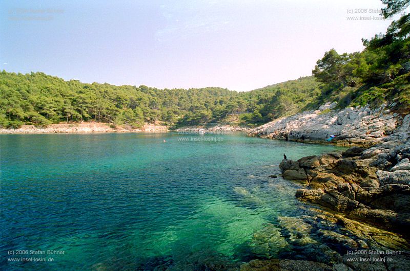 die Schwarze Bucht zwischen Veli Losinj und Mali Losinj