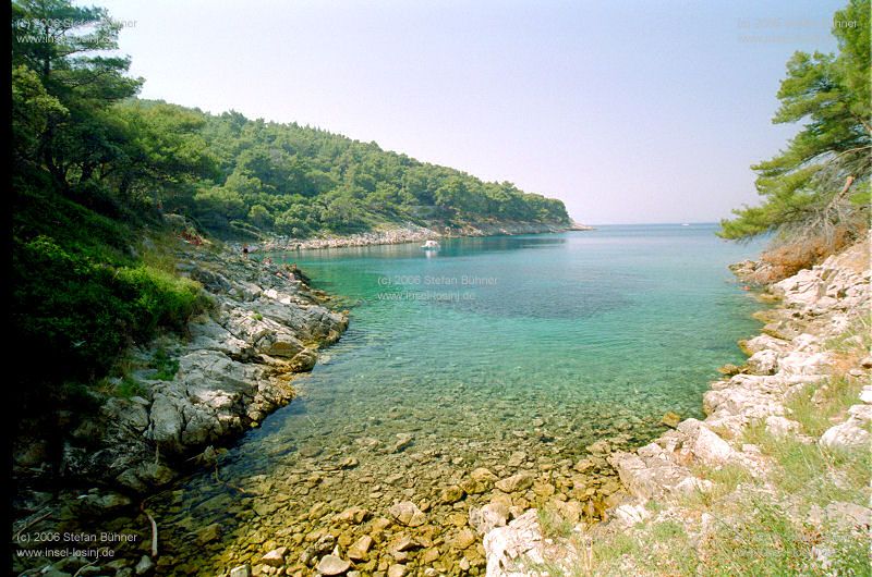 die Schwarze Bucht zwischen Veli Losinj und Mali Losinj