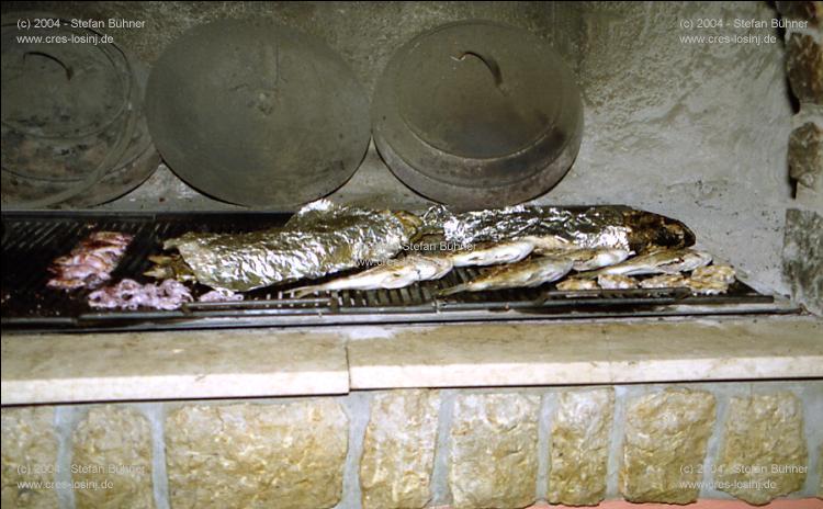 Grillfisch :-) in de Konoba Mol in Rovenska